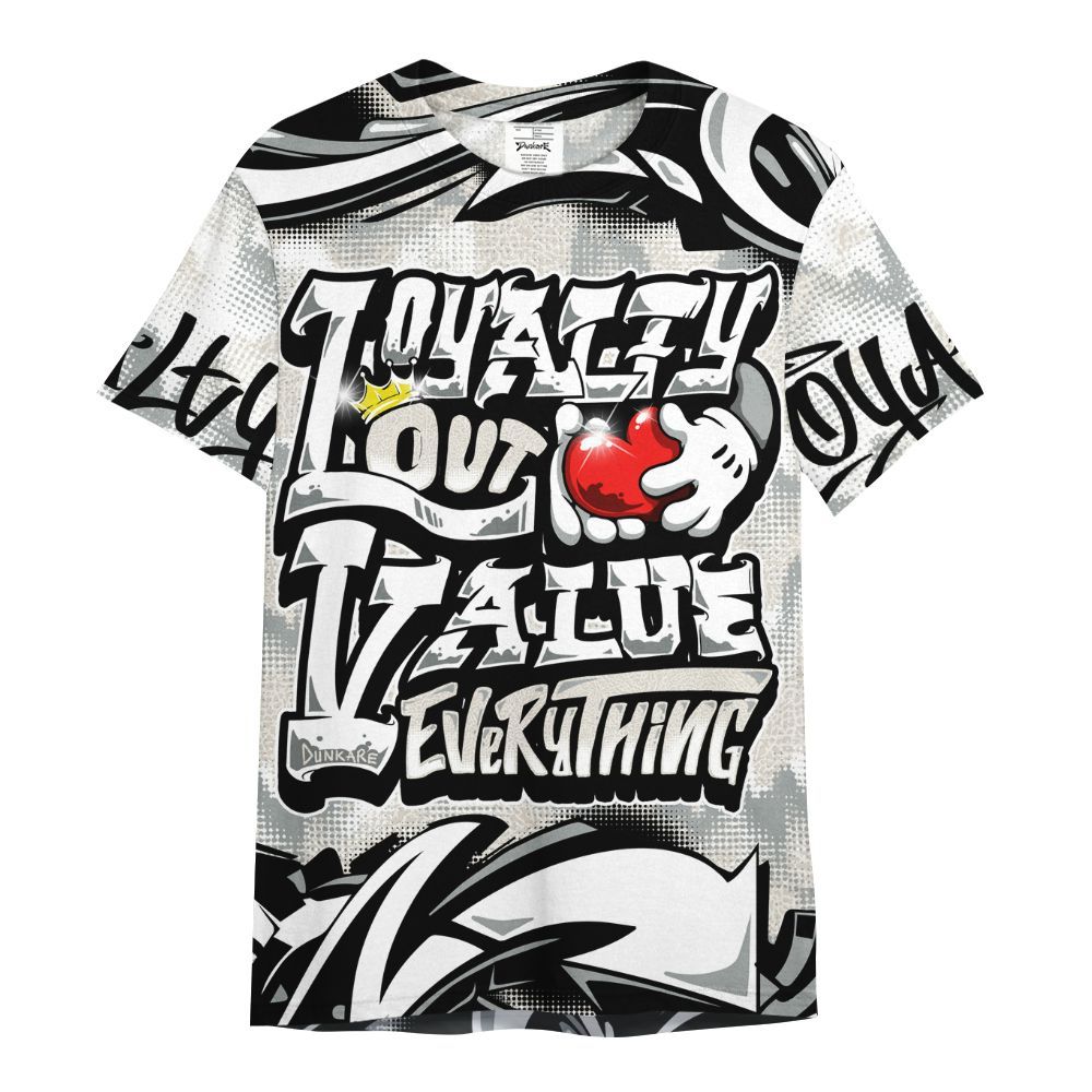 Shirt To Match Retro Pure Money 3s - Loyalty Out Value Graffiti All Over Print