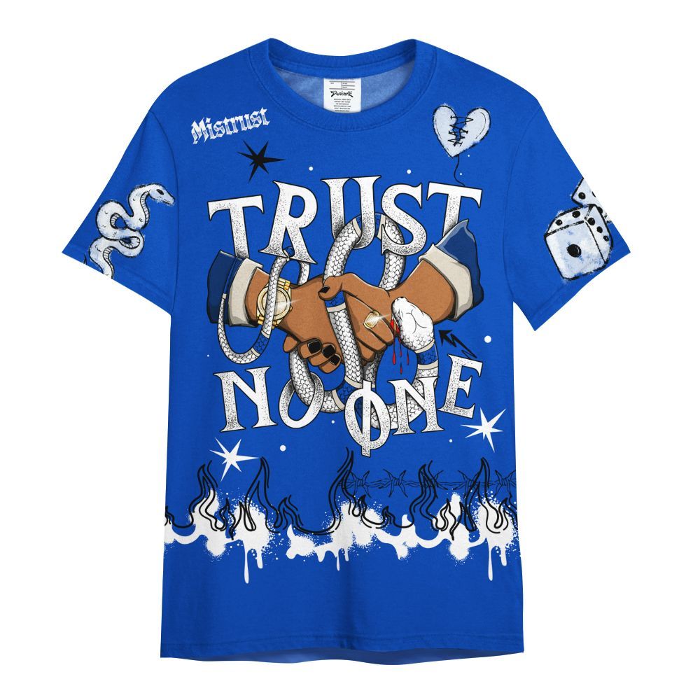 Shirt To Match Low Game Royal 1s - Trust No One Snake-Bite Doodle Crayon All Over Print