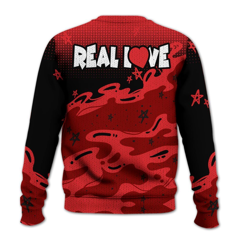 Knitted Sweater To Match Chile Red 9s - Sincere Fondness Bear Stars