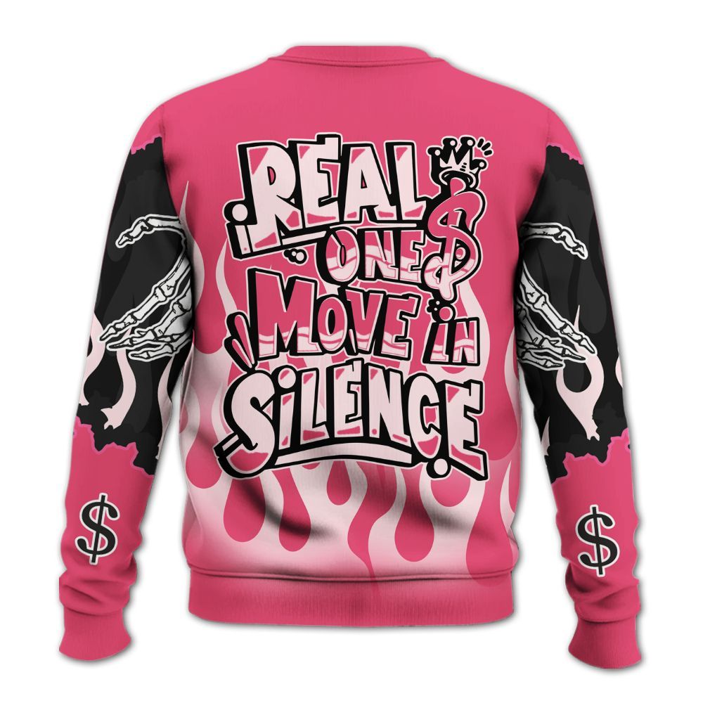 Sweatshirt To Match A'One Hyper Pink - Ones Move In Silence Graphic Trapped All Over Print