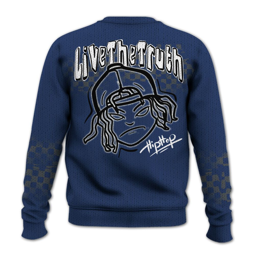 Knitted Sweater To Match Retro Flint 13s - Feel Life Street Style