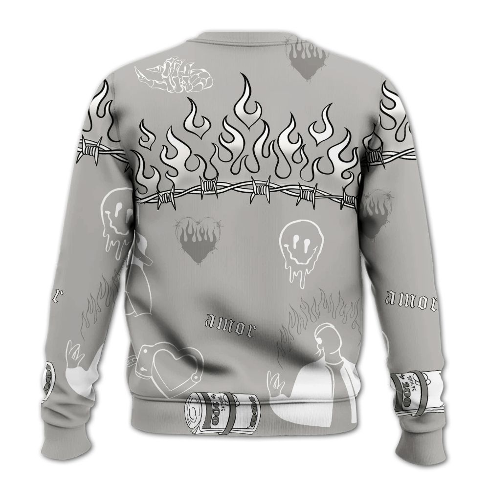 Sweatshirt To Match Low OG Phantom 1s - Snake Trust No One All Over Print