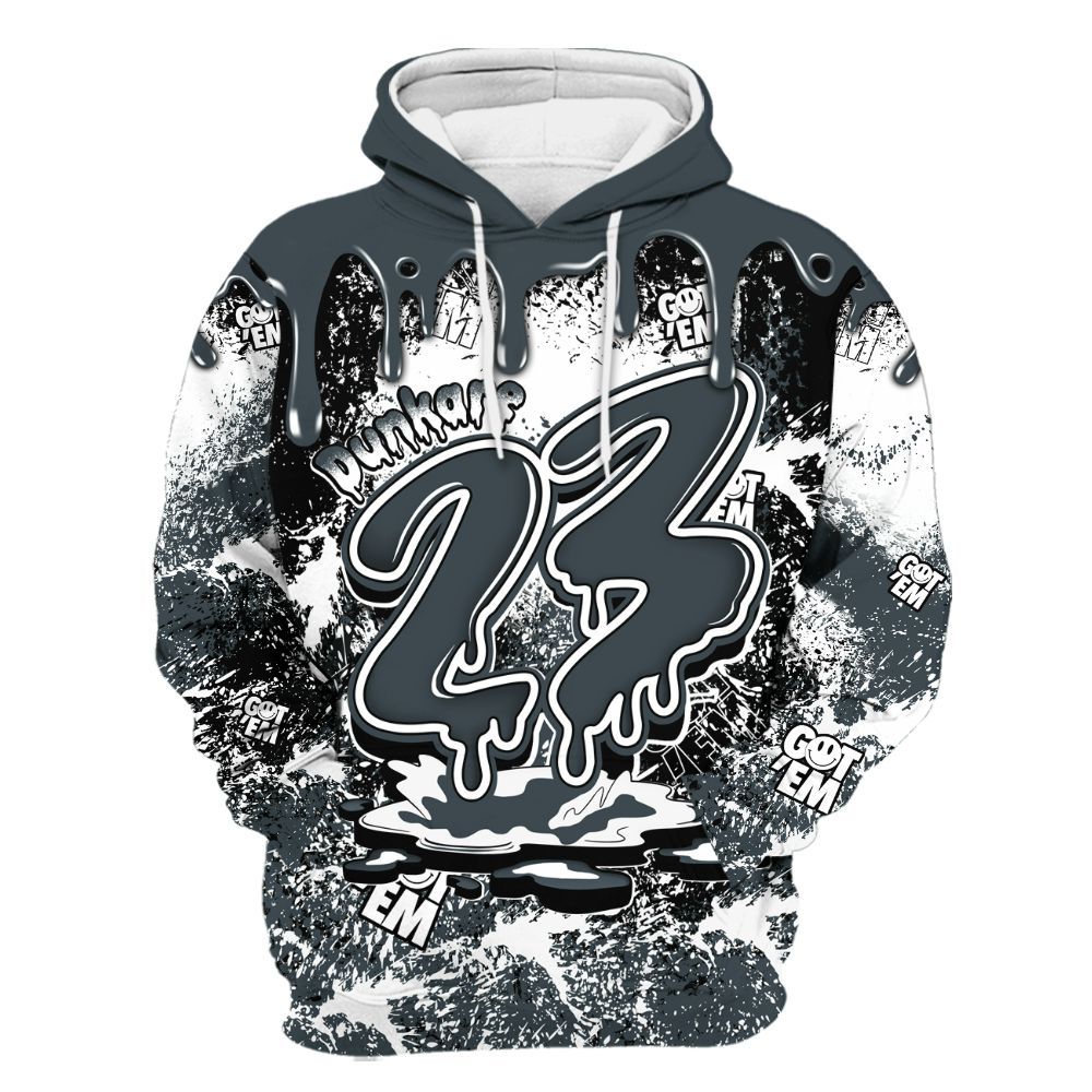 Hoodie To Match Air Max Sunder Gore Tex Black - Dripping 23 Drip All Over Print