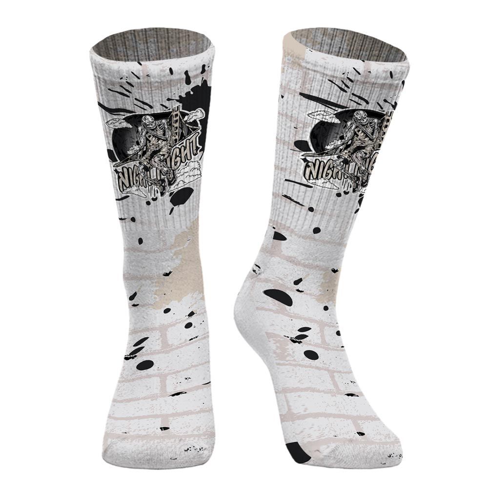 Sock To Match Retro Reverse Metallic 5s - Seeya Skeleton Brick
