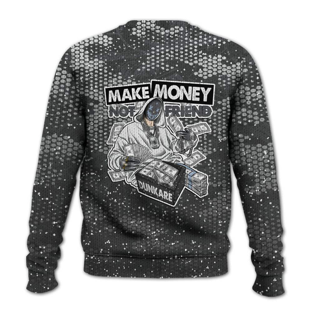 Knitted Sweater To Match Reverse Black White 6s - Make Moneys Unique