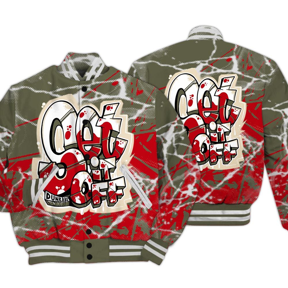 Varsity Jacket To Match Low OG Medium Olive 1s - Set It Off Profound Graphic Varsity Jacket Unisex