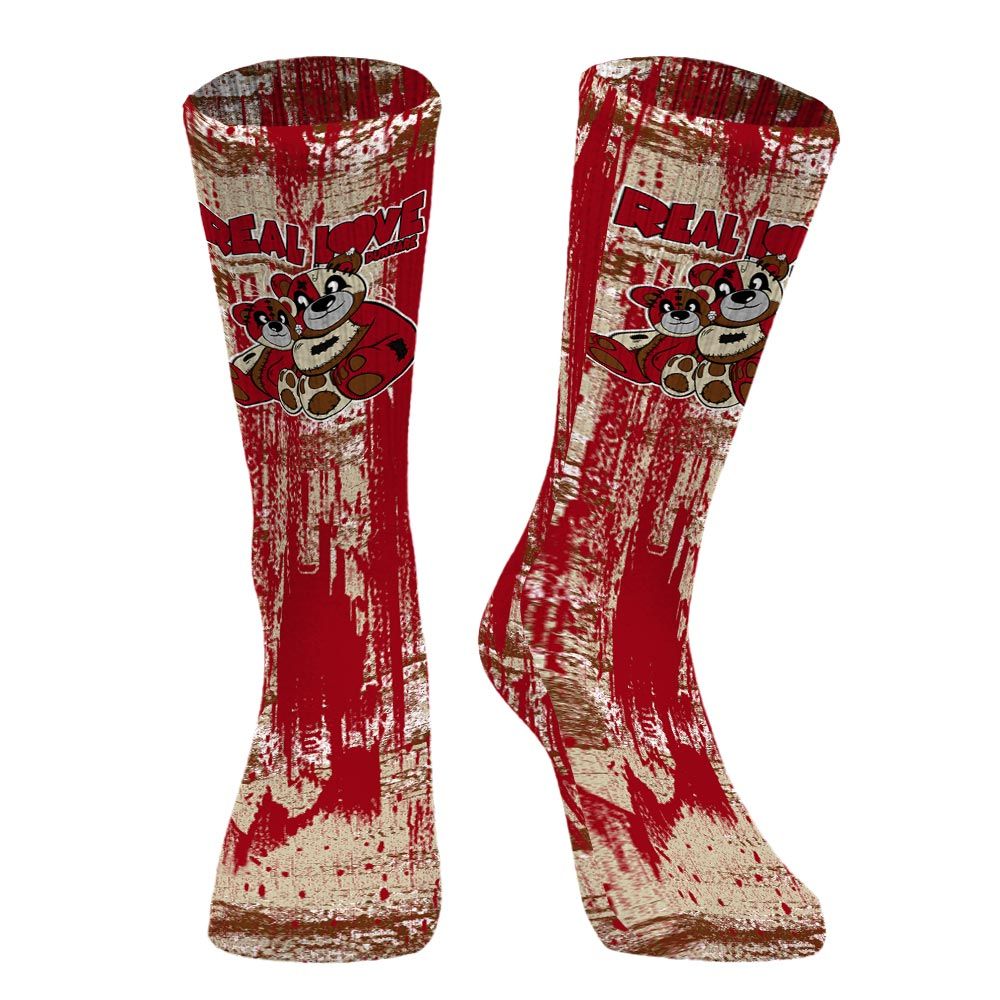 Sock To Match Archaeo Brown 5s - Sincere Fondness Bear Graphic Unisex