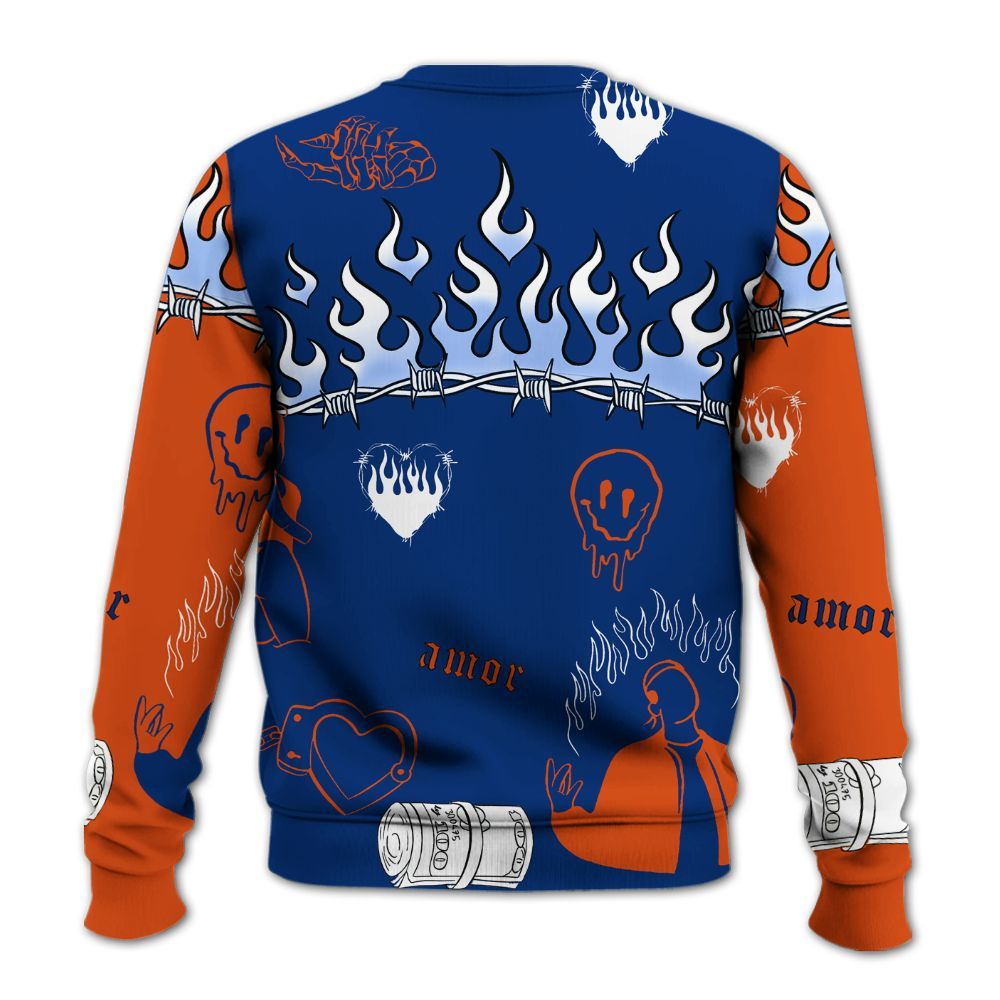 Sweatshirt To Match Mid Knicks 1s - Snake Trust No One All Over Print