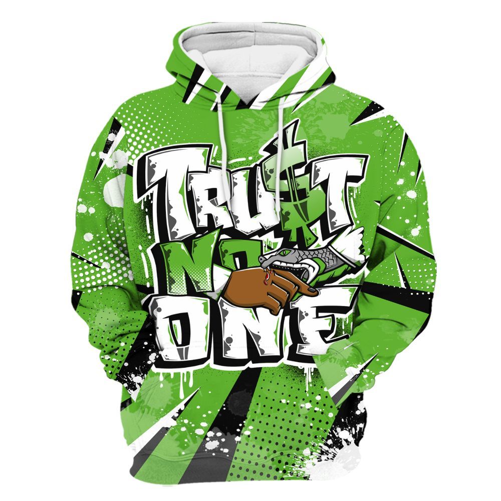 Hoodie To Match Air Foamposite One Volt - Poly Trust No One Dripping All Over Print