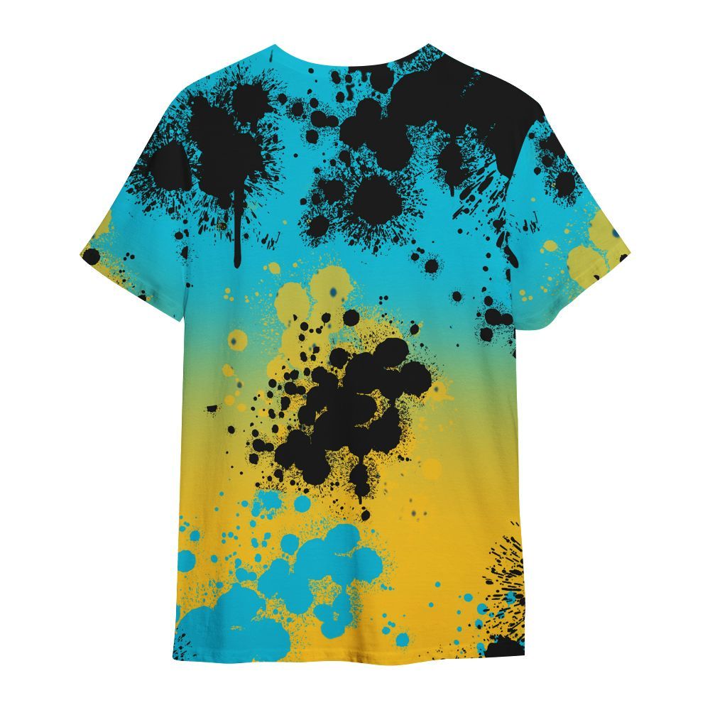 Shirt To Match Retro Aqua 5s - God Blessed Ink Drip All Over Print