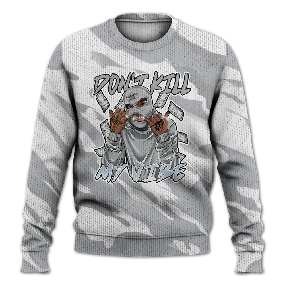 Knitted Sweater To Match Low OG Wolf Grey 1s - Vibe.Unique Colored