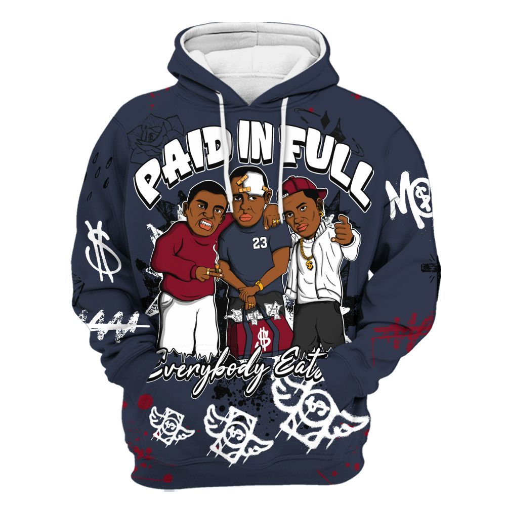 Hoodie To Match OG Low Howard University 2026 1s - Everybody Paid In Full Crayon All Over Print