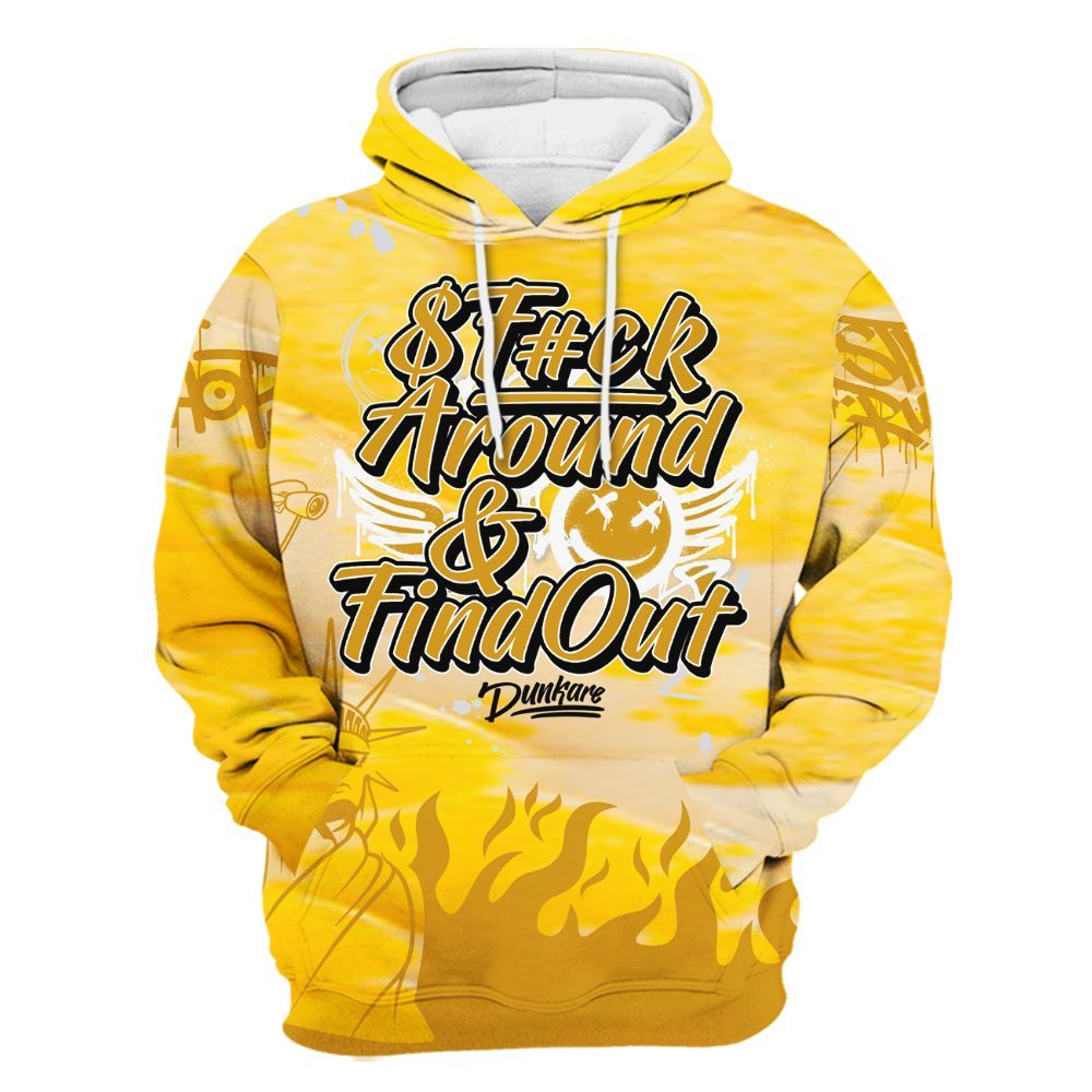Hoodie To Match Low Yellow Python 11s - Graphic Fck Around Find Out All Over Print