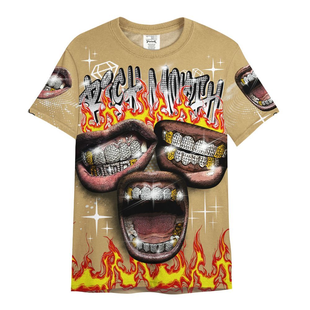 Shirt To Match Black LD 1000 - Rich Mouth Fire Rap Retro 90s All Over Print