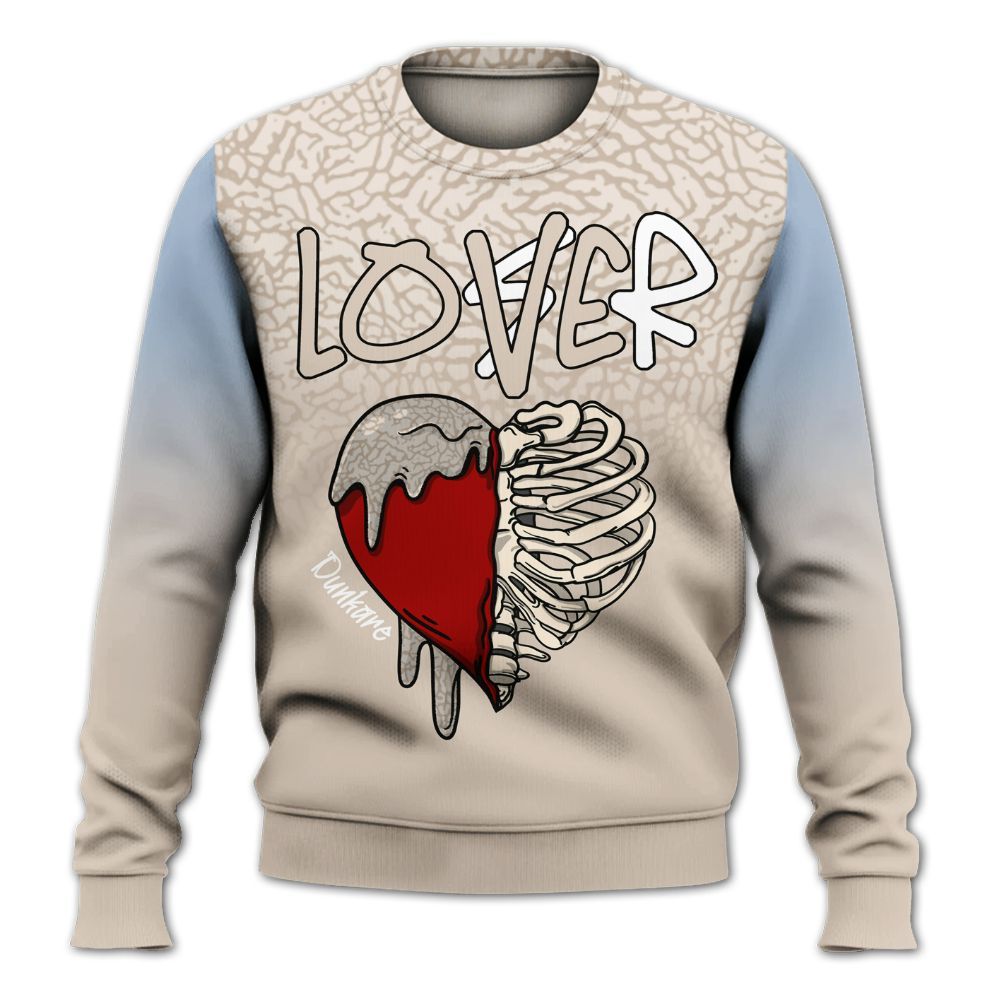 Sweatshirt To Match Desert Sand 3s - Loser Lover Dripping All Over Print