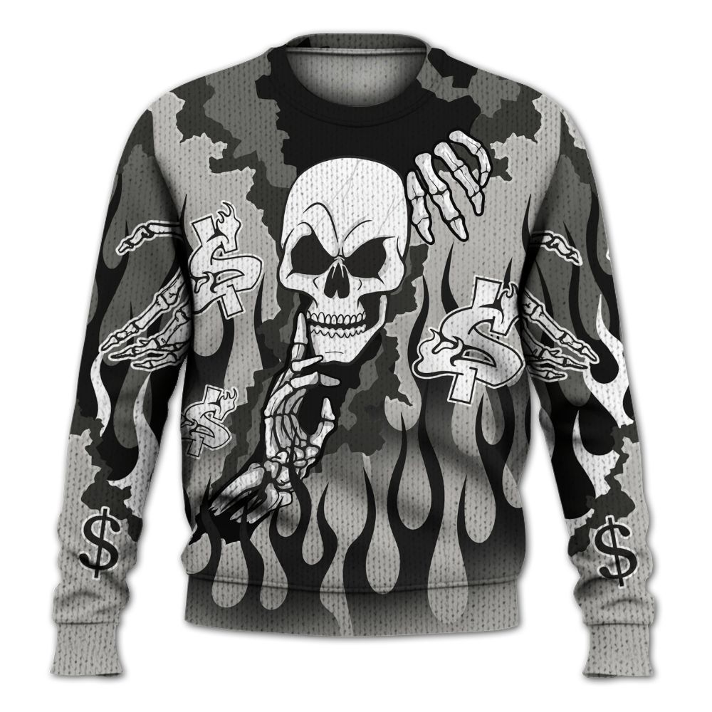 Knitted Sweater To Match Low OG Phantom 1s - Ones Move In Silence Graphic Trapped