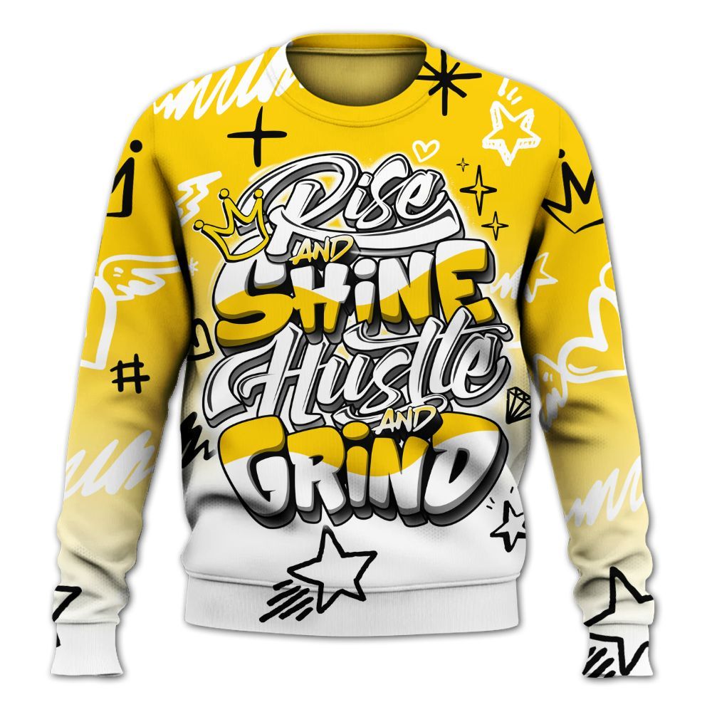 Sweatshirt To Match Corteiz Air Max 95 Tour Yellow - Rise Shine Hustle Grind All Over Print