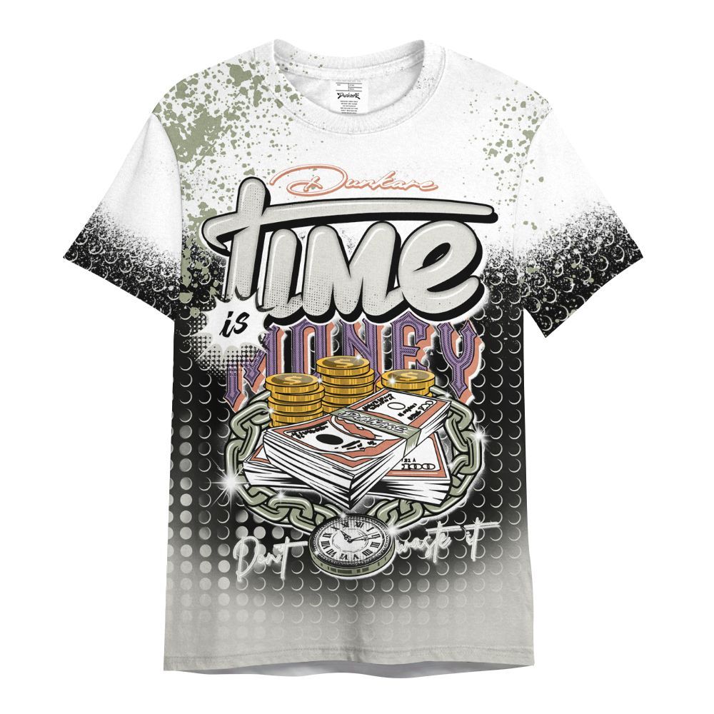 Shirt To Match Dunk Low Floral Swoosh 2025 - Halftone Time Is Money All Over Print