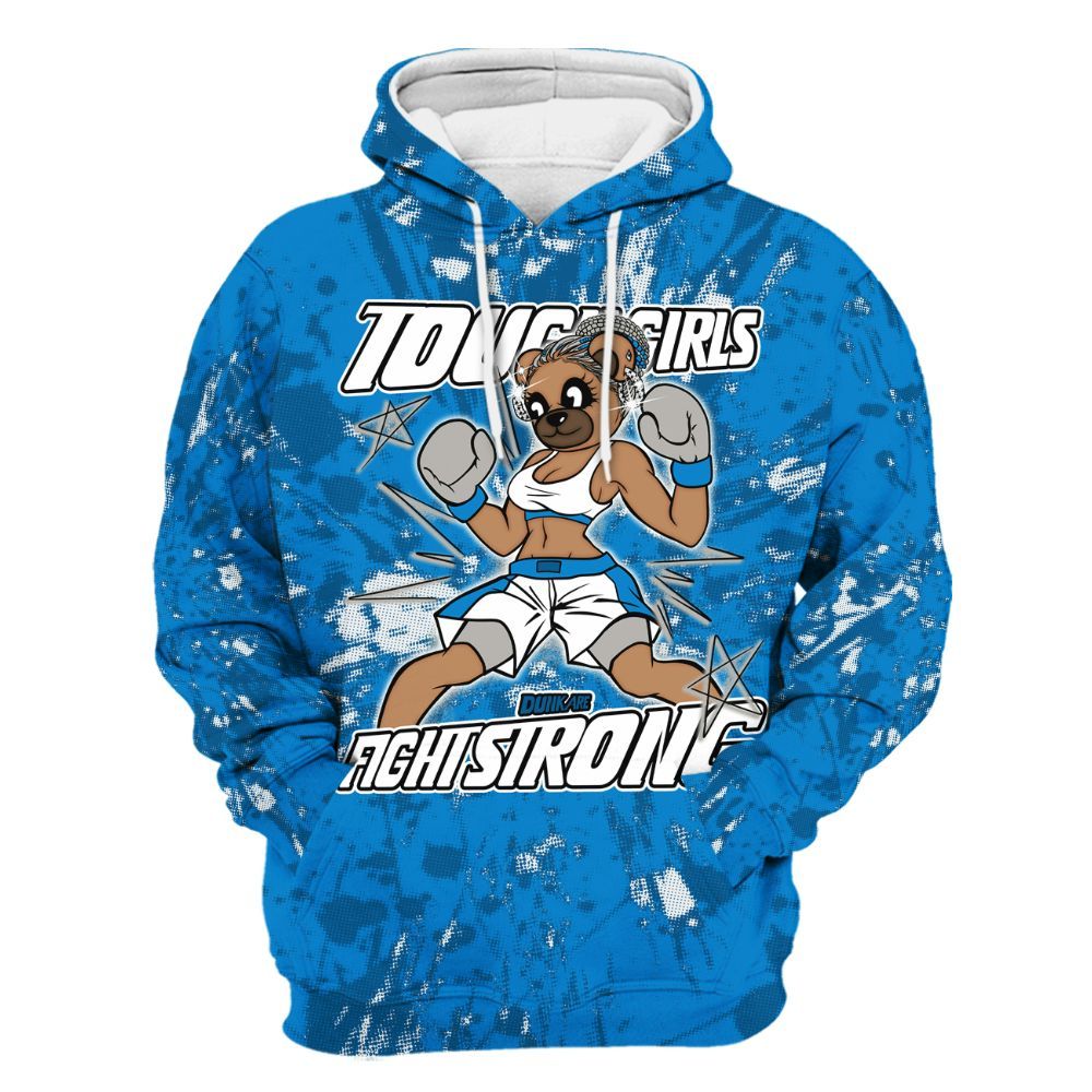 Hoodie To Match Military Blue 4s - Gritty Girls Bear Luxury All Over Print