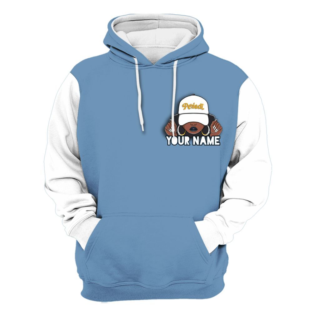 Hoodie To Match High OG First In Flight 1s Varsity Jacket, Custom Name Black Girl All Over Print