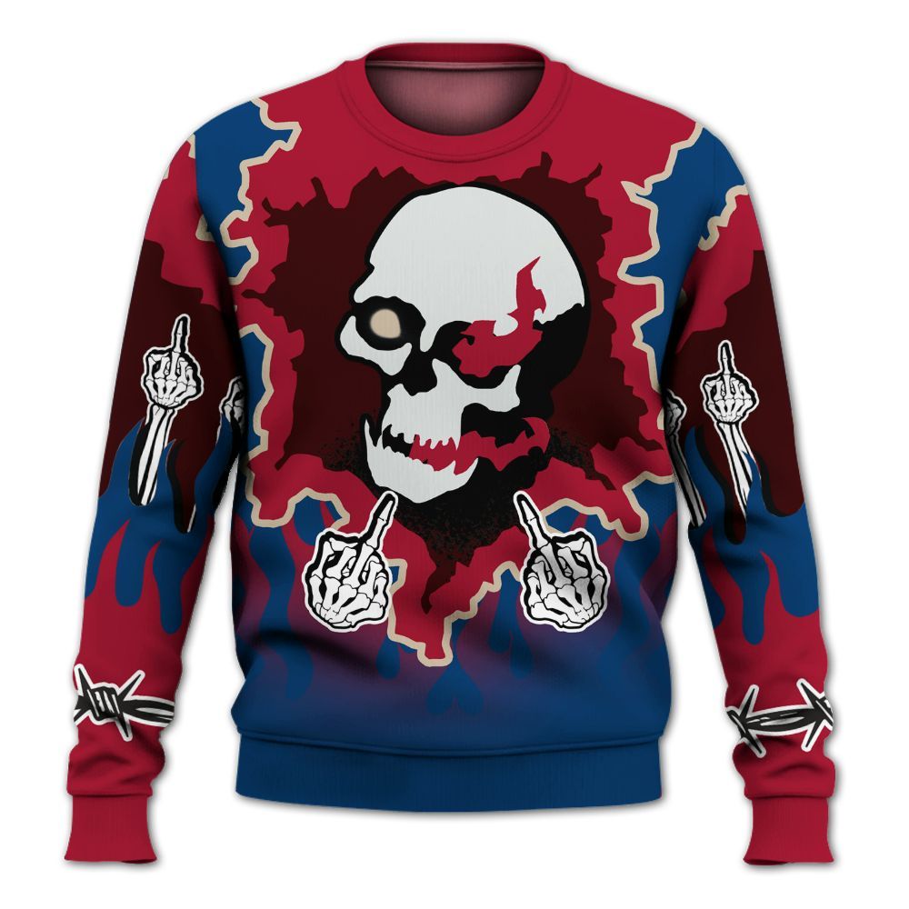 Sweatshirt To Match Rare Air 4s - F Around Find Out Graphic Trapped All Over Print