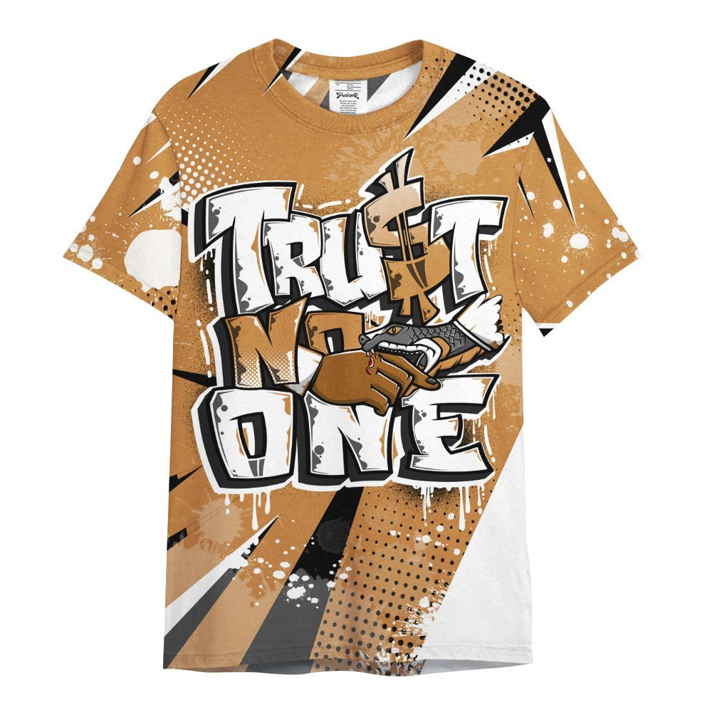 Shirt To Match Dunk Low Nature Wheat Suede - Poly Trust No One Dripping All Over Print
