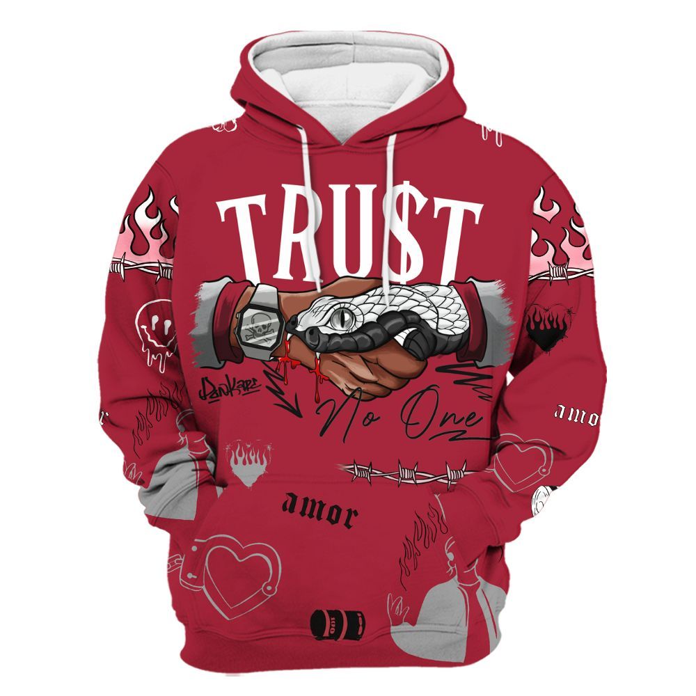 Hoodie To Match High OG Chicago Shadow 1s - Snake Trust No One All Over Print