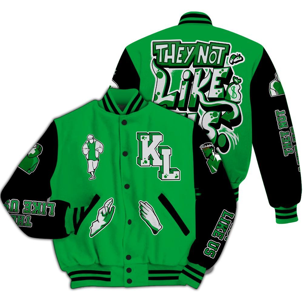 Varsity Jacket To Match Low Lucky Green 1s - Dislike Us Graphic All Over Print