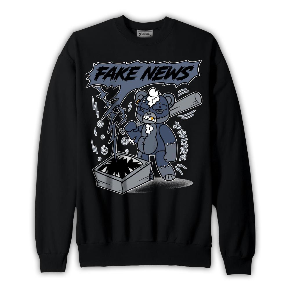 Sweatshirt To match Low Diffused Blue 11s Sweatshirt - False News Hugz Graphic
