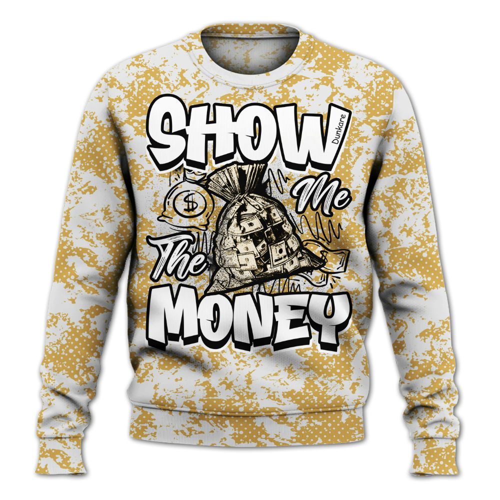 Sweatshirt To Match Retro Light Ginger 14s - Show Me The Money Retro All Over Print