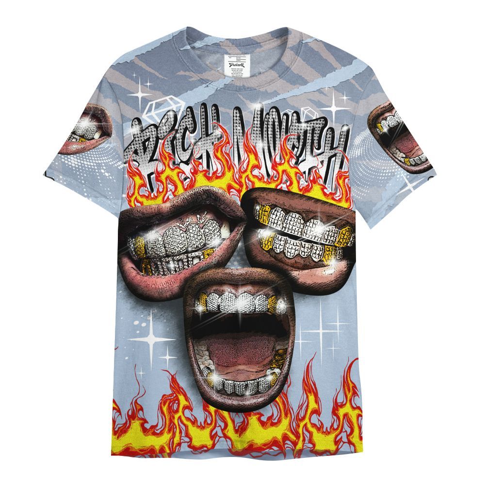Shirt To Match Ja 2 Induction - Rich Mouth Fire Rap Retro 90s All Over Print