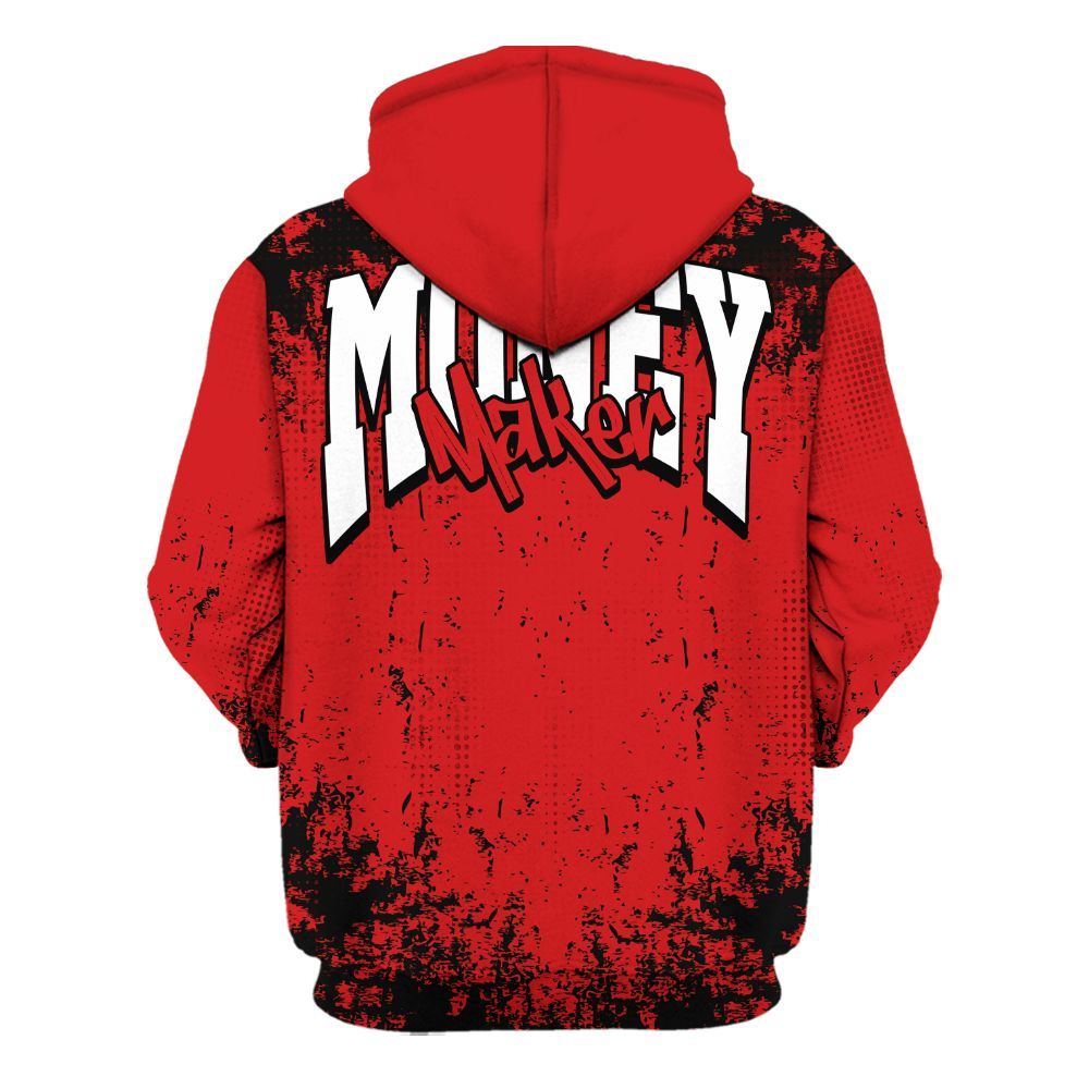 Hoodie To Match Low Bred 11s - Move In Silence Money Street Retro All Over Print