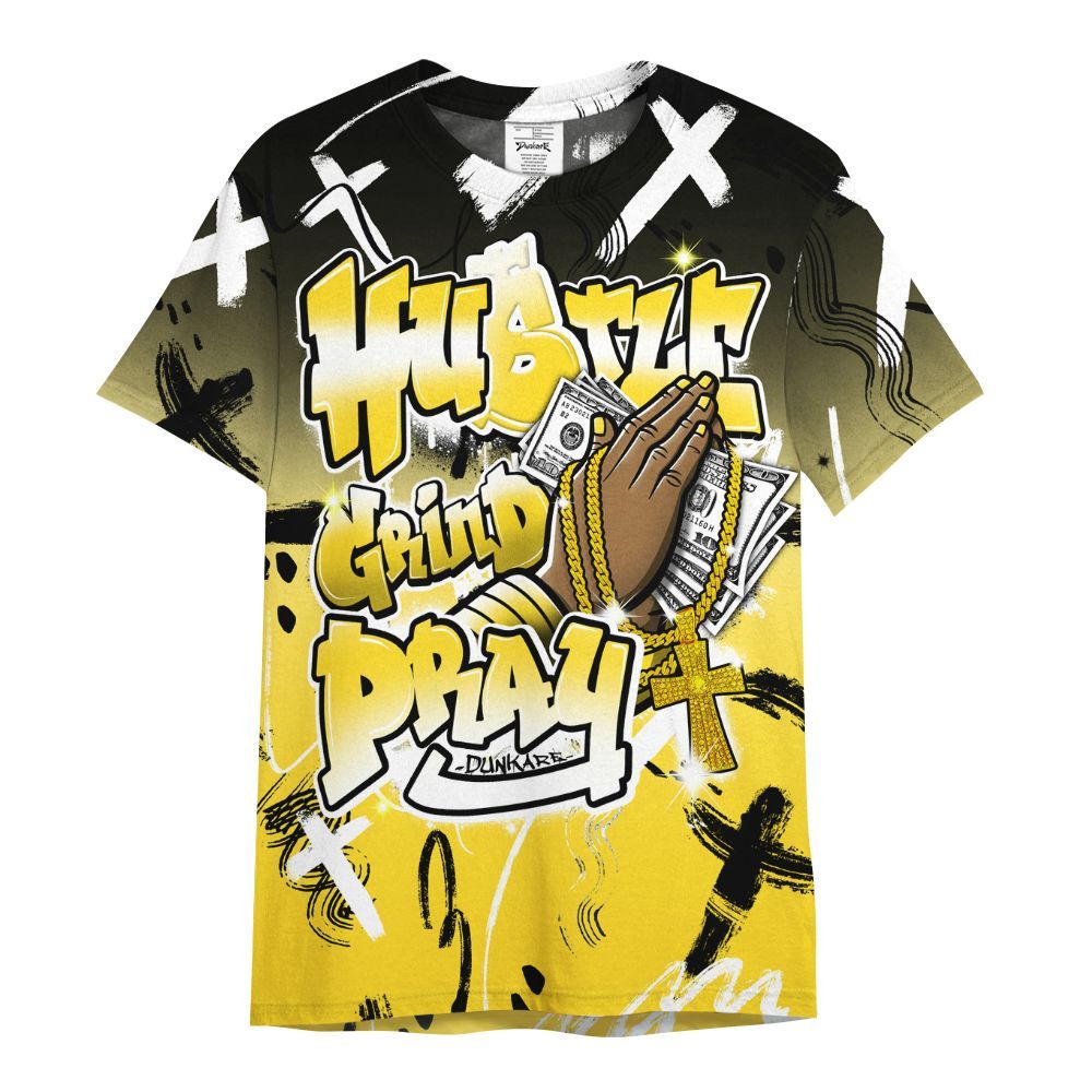 Shirt To Match Retro Thunder 4s - Money Hustle Grind Pray All Over Print