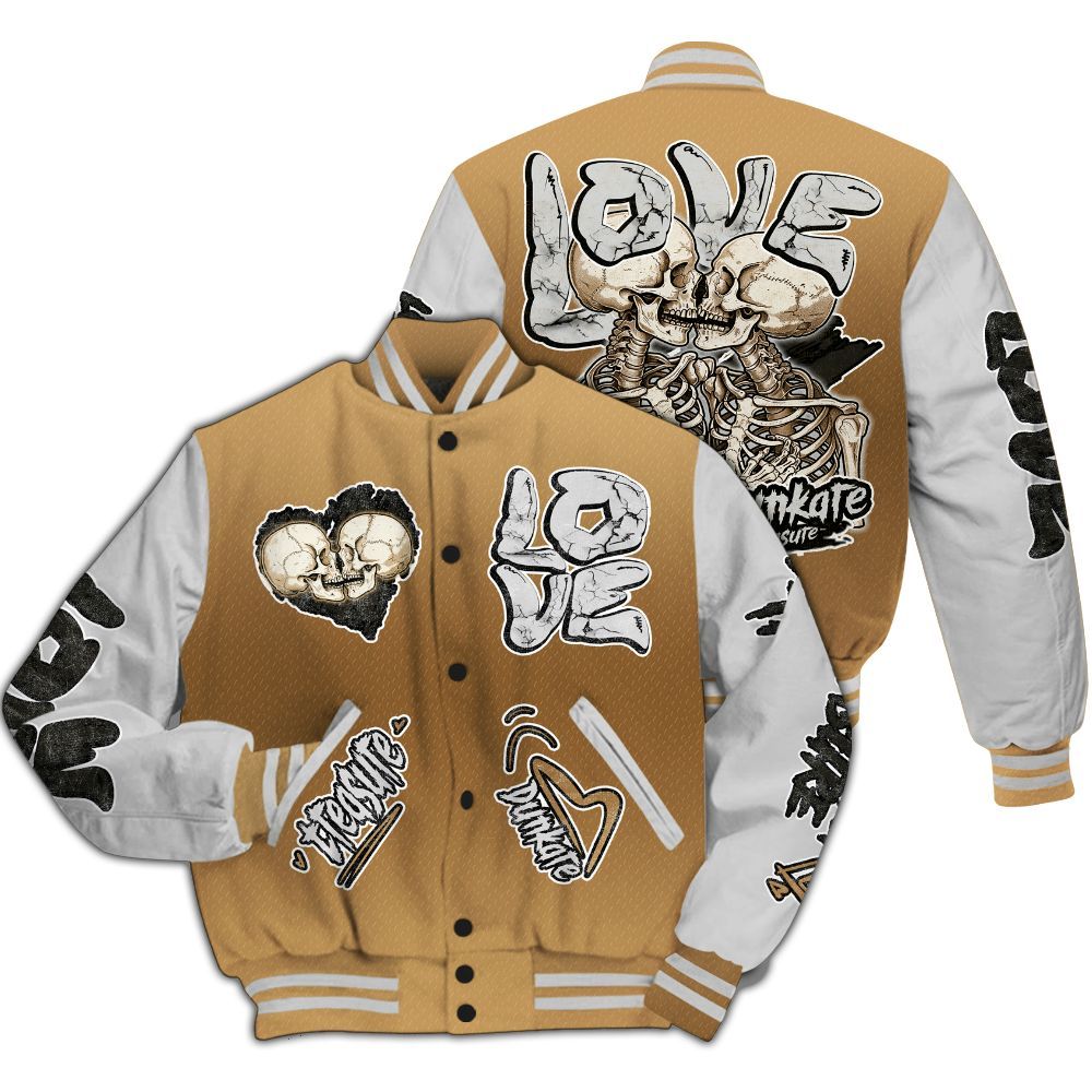 Varsity Jacket To Match Air Max DN Golden Bullet - Skull Bear All Over Print