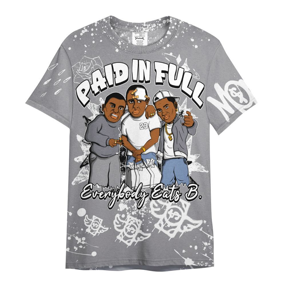 Shirt To Match Cement Grey 11s - Everybody Paid In Full Crayon All Over Print