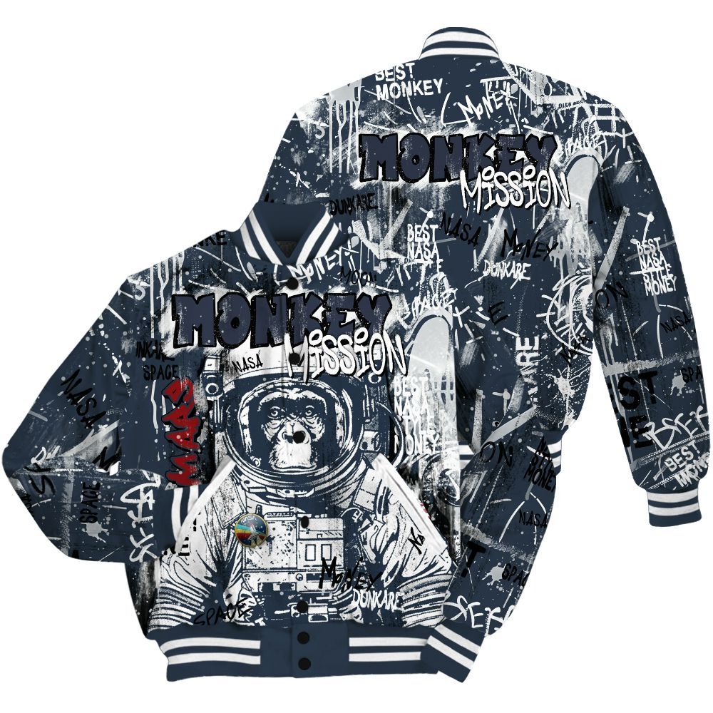 Varsity Jacket To Match Retro Olympic 6s Shirt, Monkey Misson Space All Over Print