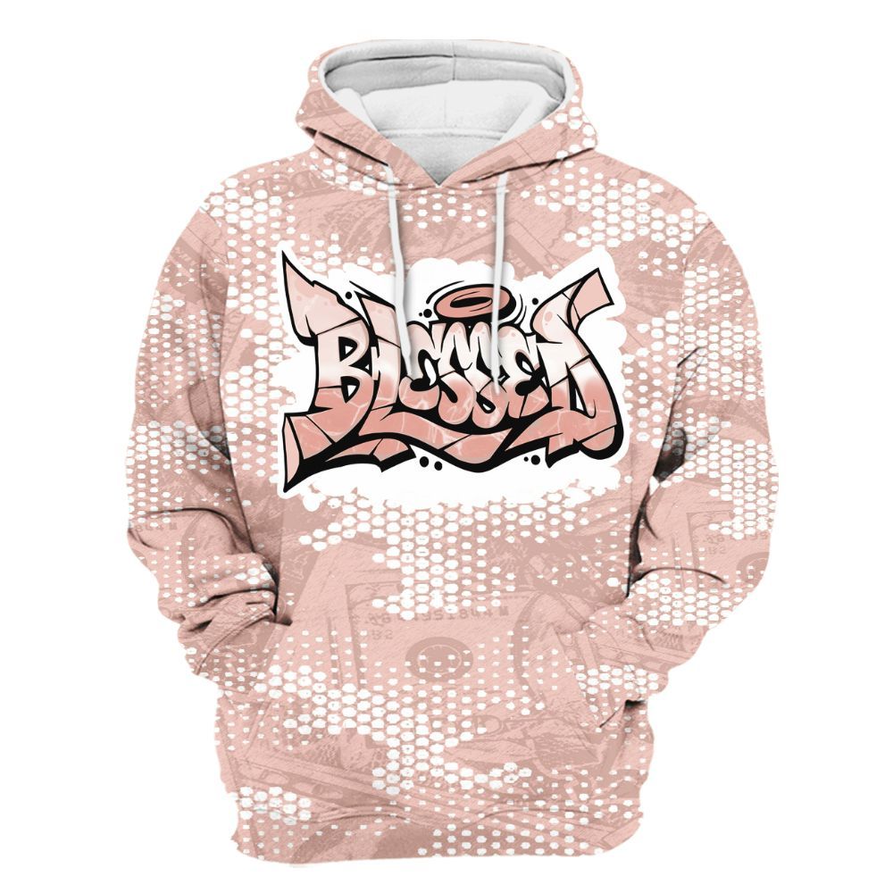 Hoodie To Match Low Legend Pink 11s - Blessing Graphic Banknotes All Over Print