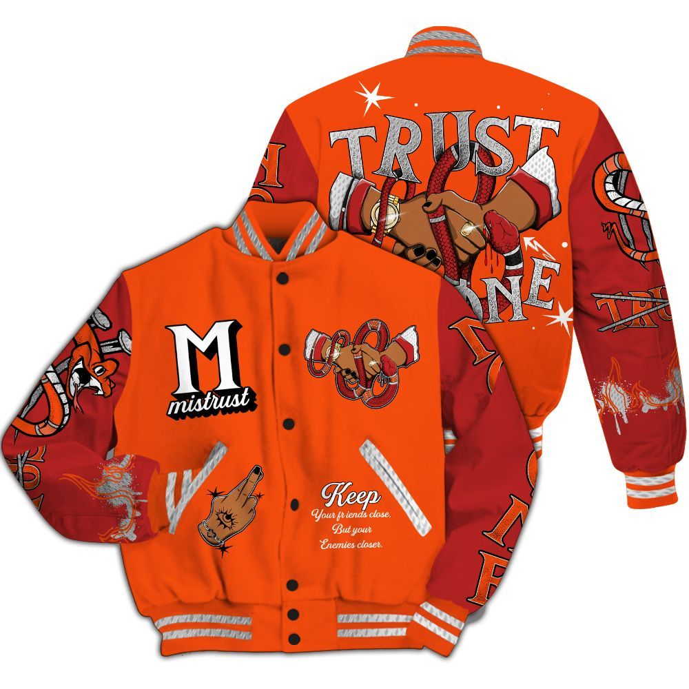 Varsity Jacket To Match Kobe 6 Protro Total Orange - Trust No One Snake-Bite Street Style All Over Print