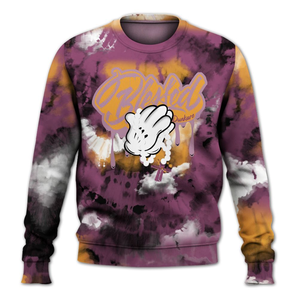 Sweatshirt To Match High OG Brotherhood 1s - God Blessed Tie Dye All Over Print