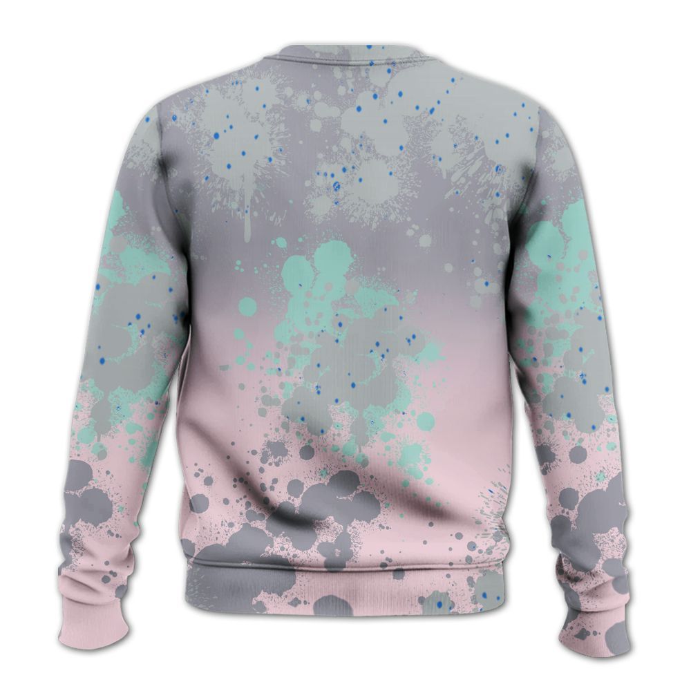 Sweatshirt To Match Retro Easter 5s - God Blessed Ink Drip All Over Print