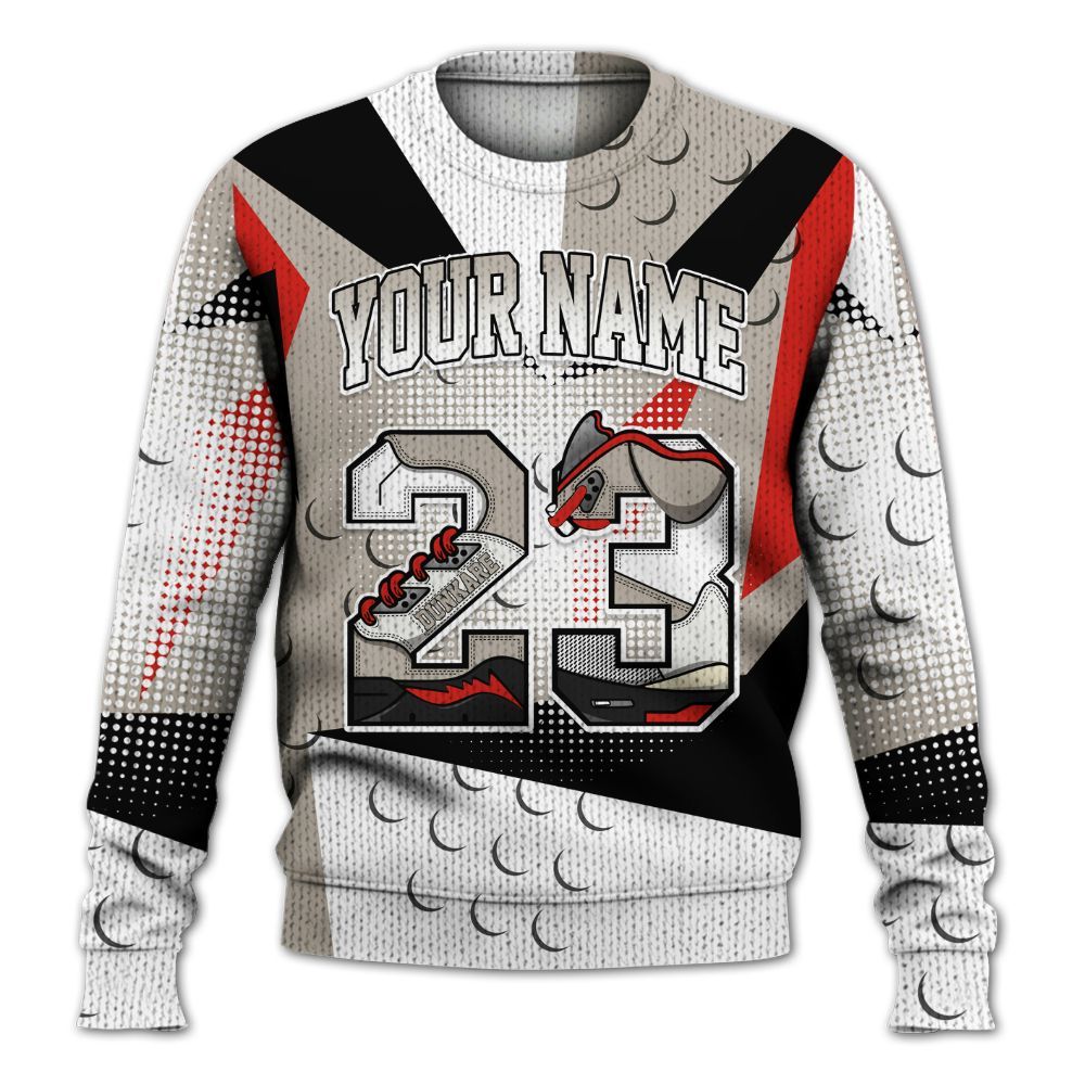 Knitted Sweater To Match Low OG Phantom 1s - Poly Custom Name Number 23 5s