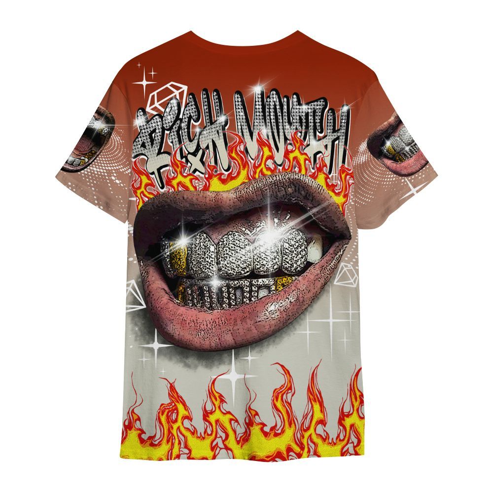 Shirt To Match El Grito 5s - Rich Mouth Fire Rap Retro 90s All Over Print