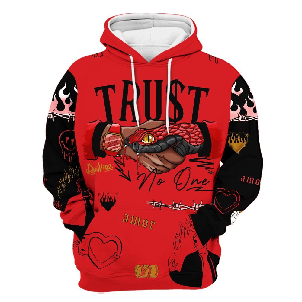 Hoodie To Match Scoot Zeros Retro Portland - Snake Trust No One All Over Print