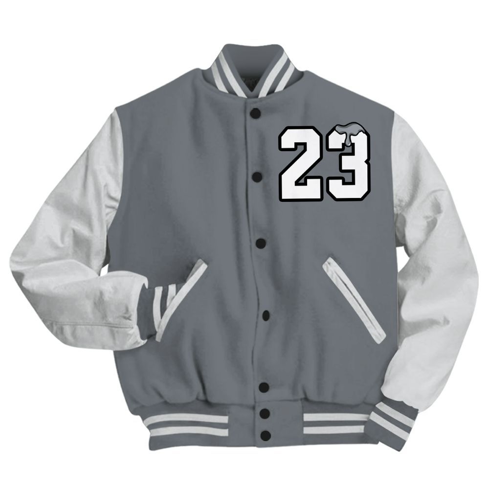 Varsity Jacket To Match Air Max DN Silver Bullet - Custom Name Number 23 Drip All Over Print