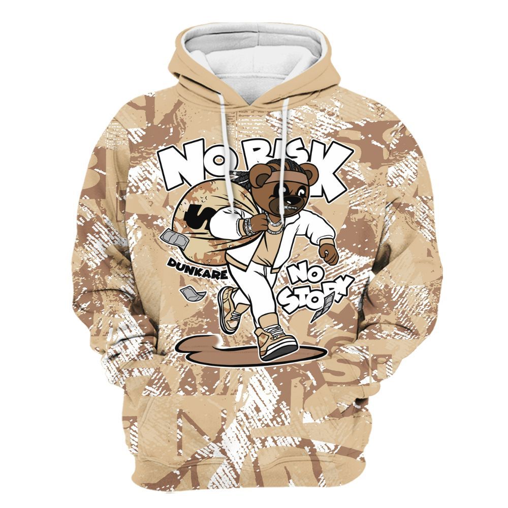 Hoodie To Match Desert Camo 3s - Certain Bear Abstract Graffiti All Over Print