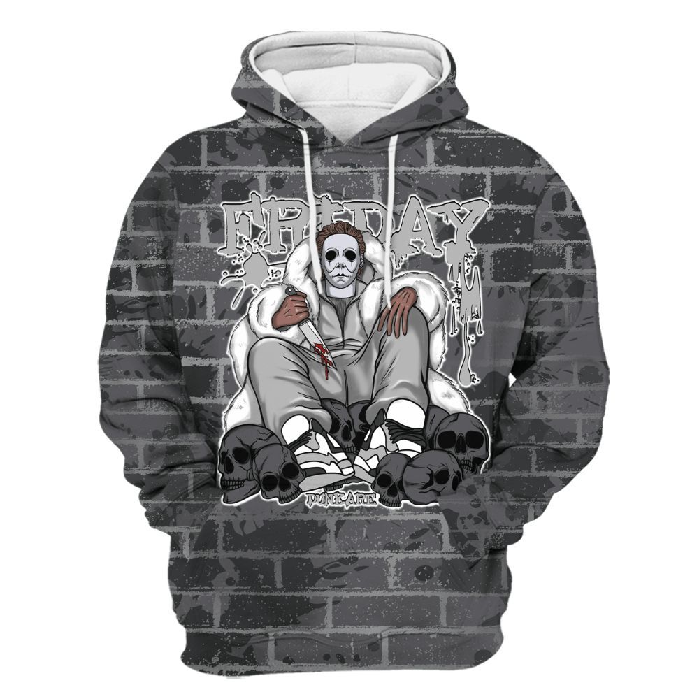 Hoodie To Match White Thunder 4s - Friday Brick All Over Print