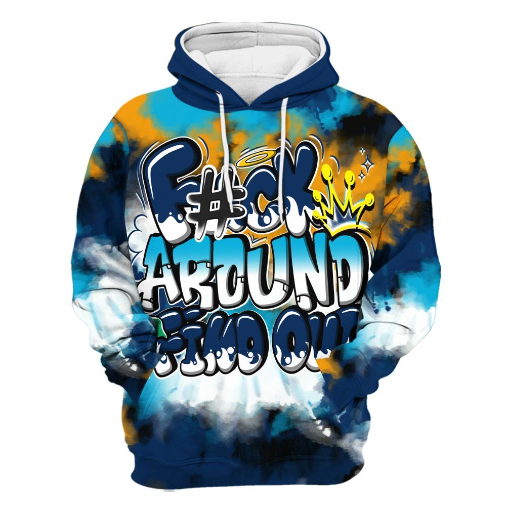 Hoodie To Match Dunk Low GS Electric Algae - Tie Dye FK Around Find Out All Over Print