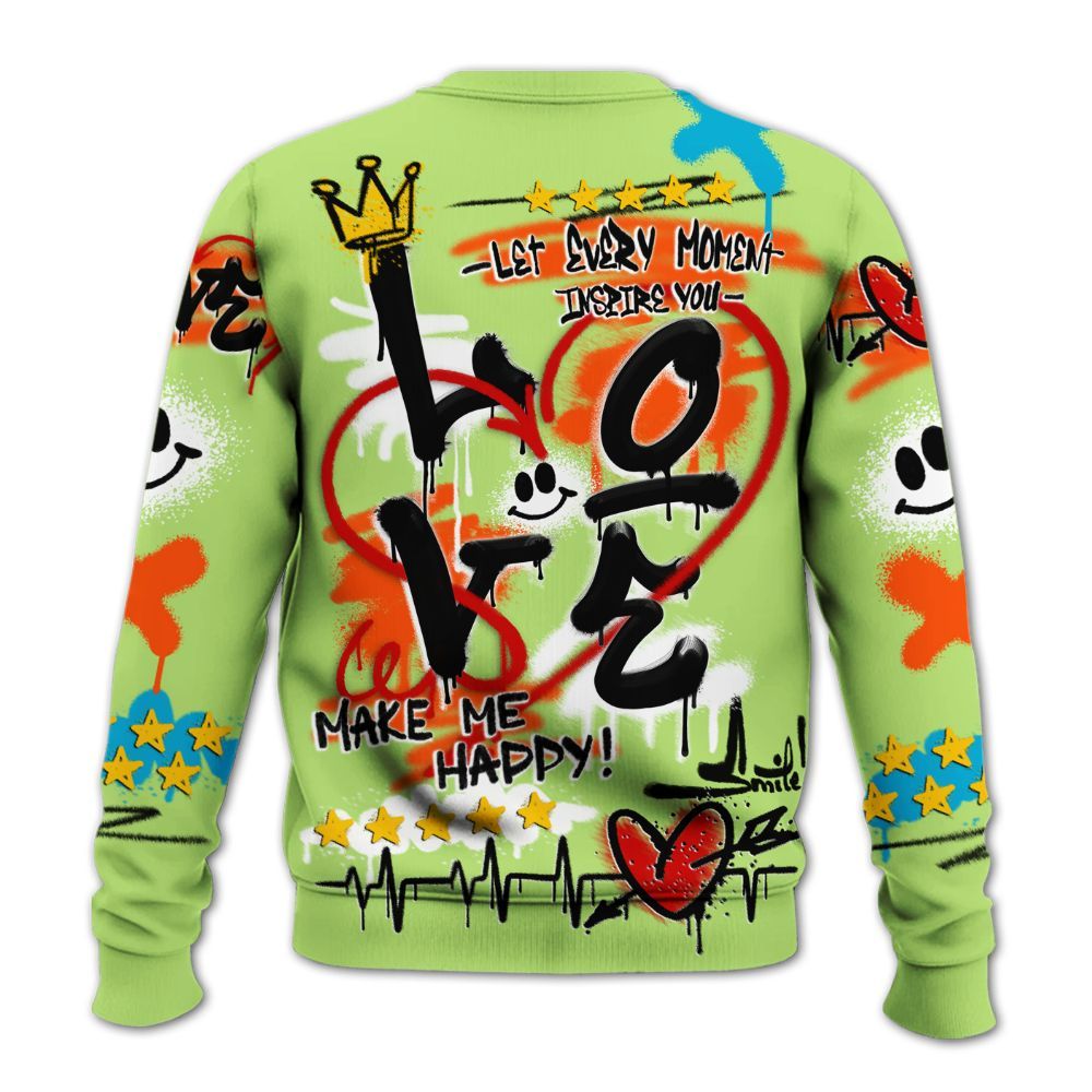 Sweatshirt To Match Kobe 9 Elite What The - Happy Love Beats Graffiti Streetwear All Over Print