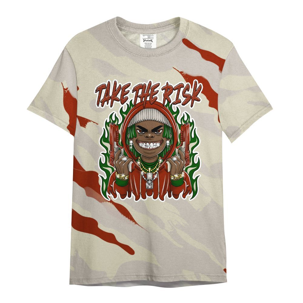 Shirt To Match El Grito 5s - Take The Risk Colored All Over Print