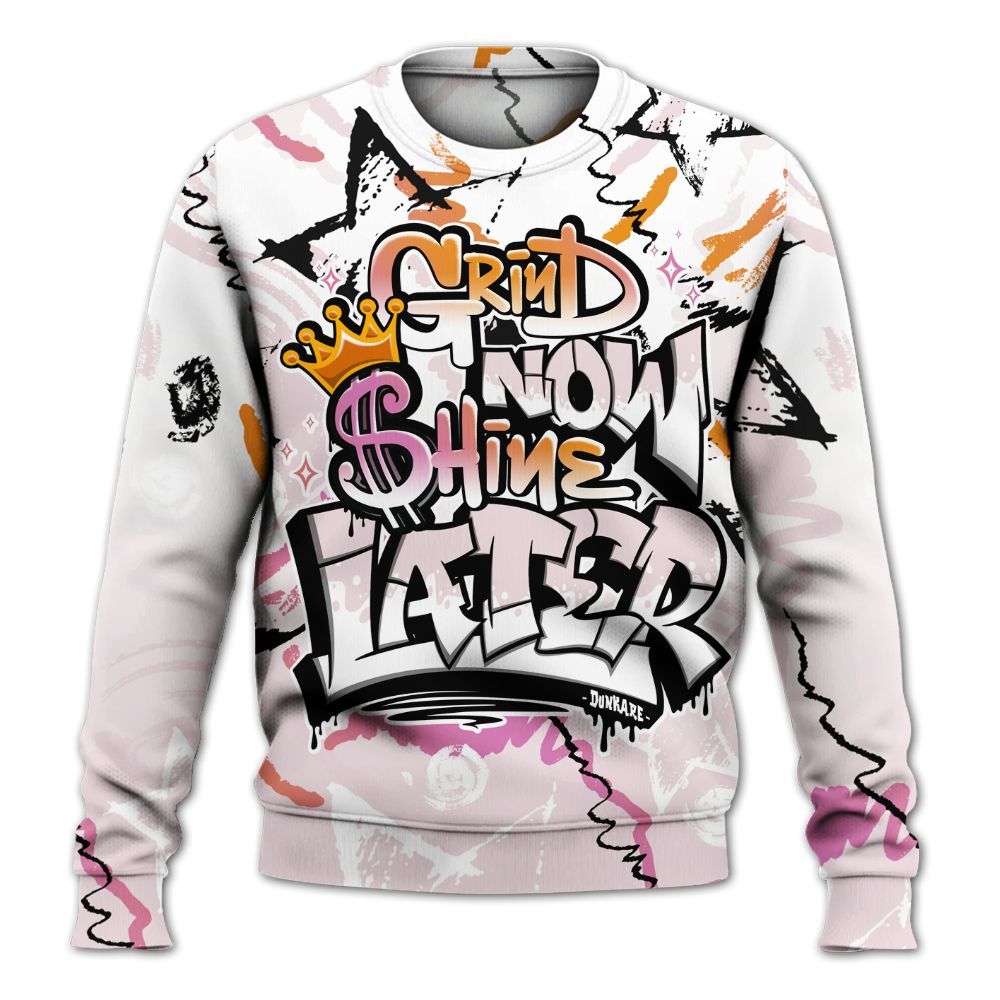 Sweatshirt To Match Book Sunrise 1s - Grind Shine Later Drip All Over Print